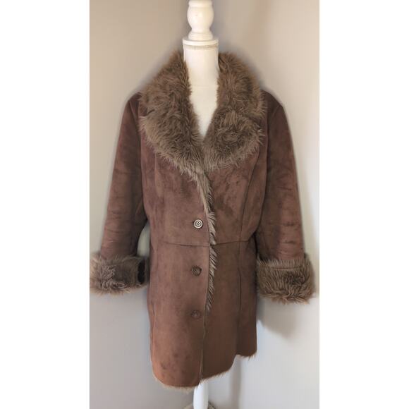 Mixit Jackets & Blazers - Penny Lane boho western Y2k faux fur suede long coat